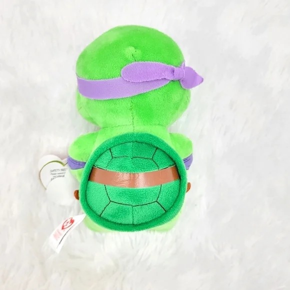 Ty Beanie Baby Plush Teenage Mutant Ninja Turtle TMNT Donatello Purple Turtle - Picture 11 of 16